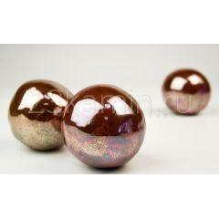 Декоративные керамические камни-шары красное золото 14 ШТ